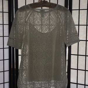 Sundance lace 3/4 length sleeve top. No flaws